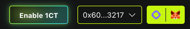 The Enable 1CT button in the trading header